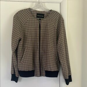Who What Wear Bomber Jacket Black and Tan